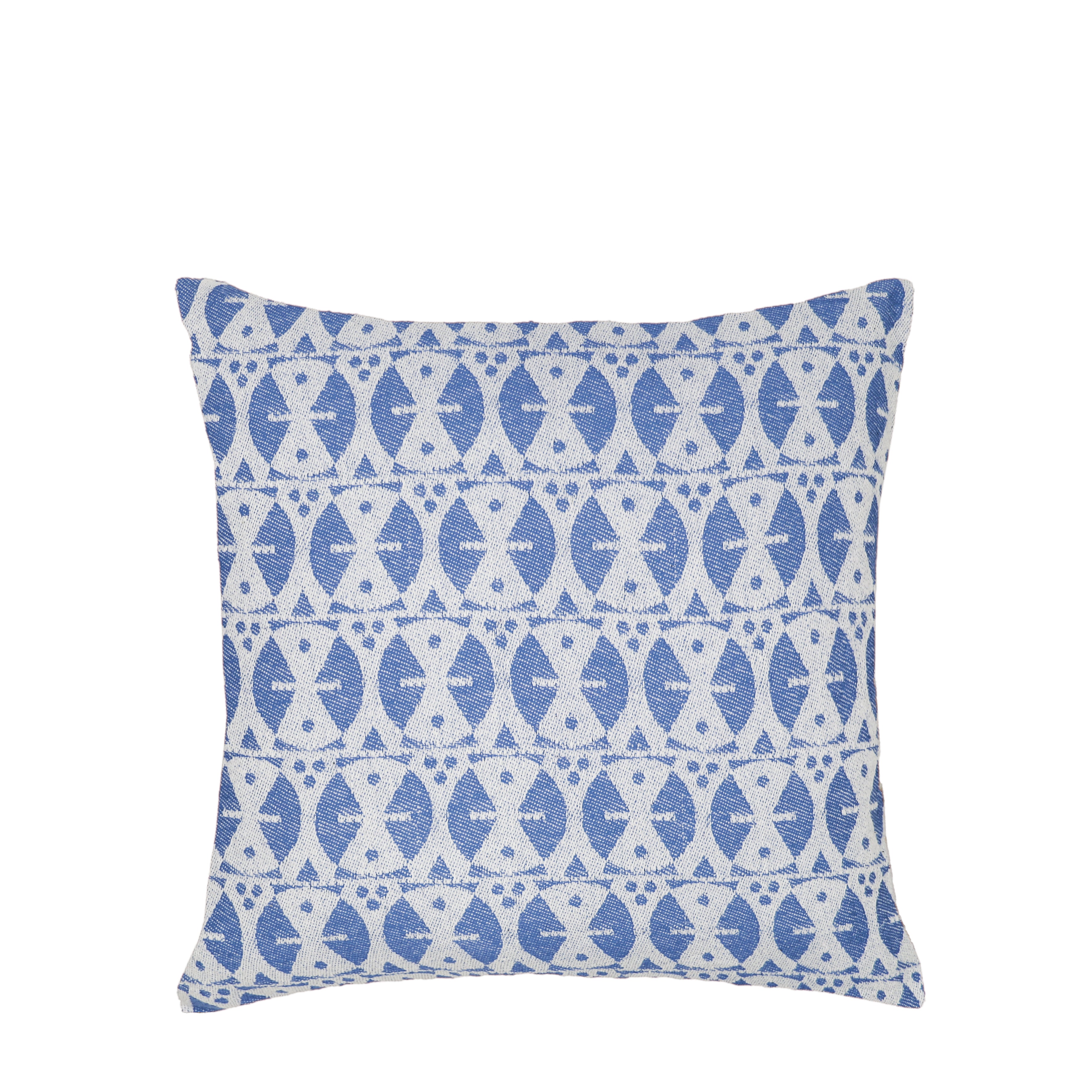 Blue 'Adinkra' Cushion 40x40cm
