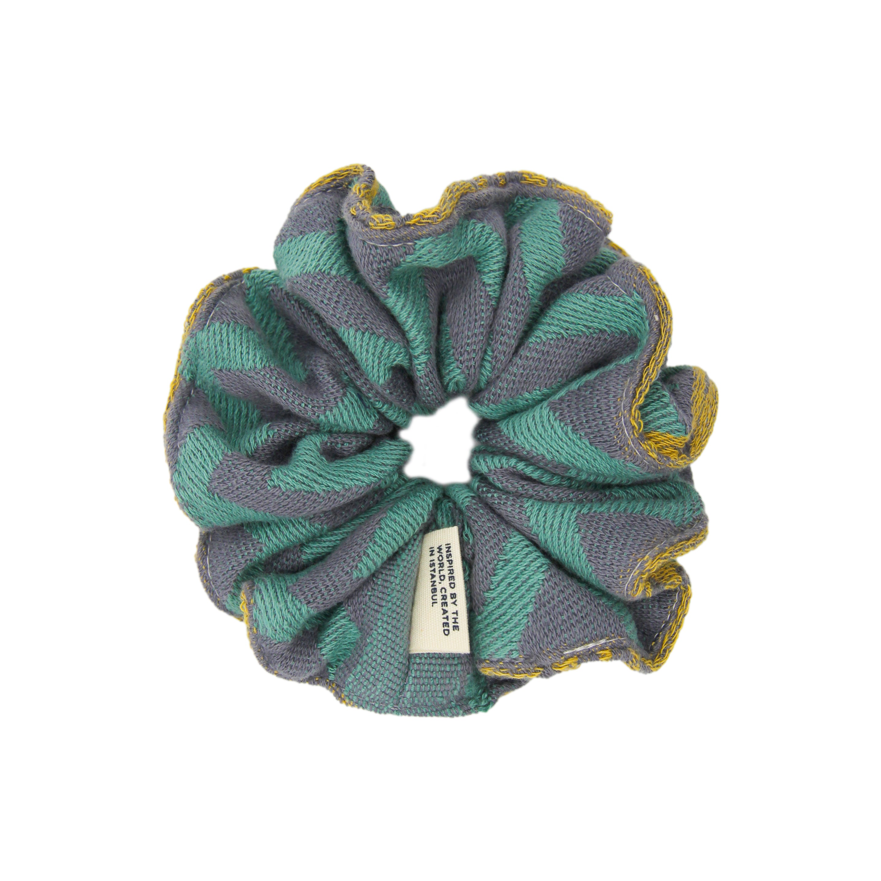 Sage Antrasit 'Adinkra' Scrunchie Toka