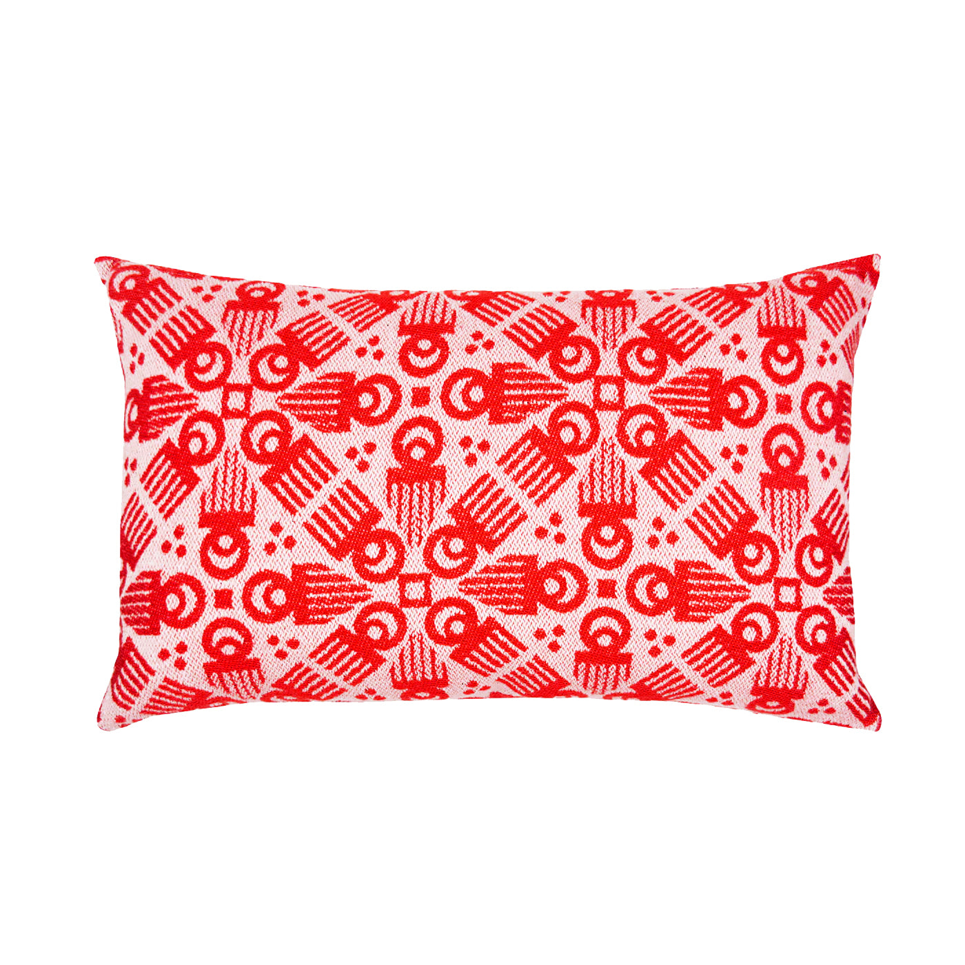 Red Woven 'Duafe' Cushion