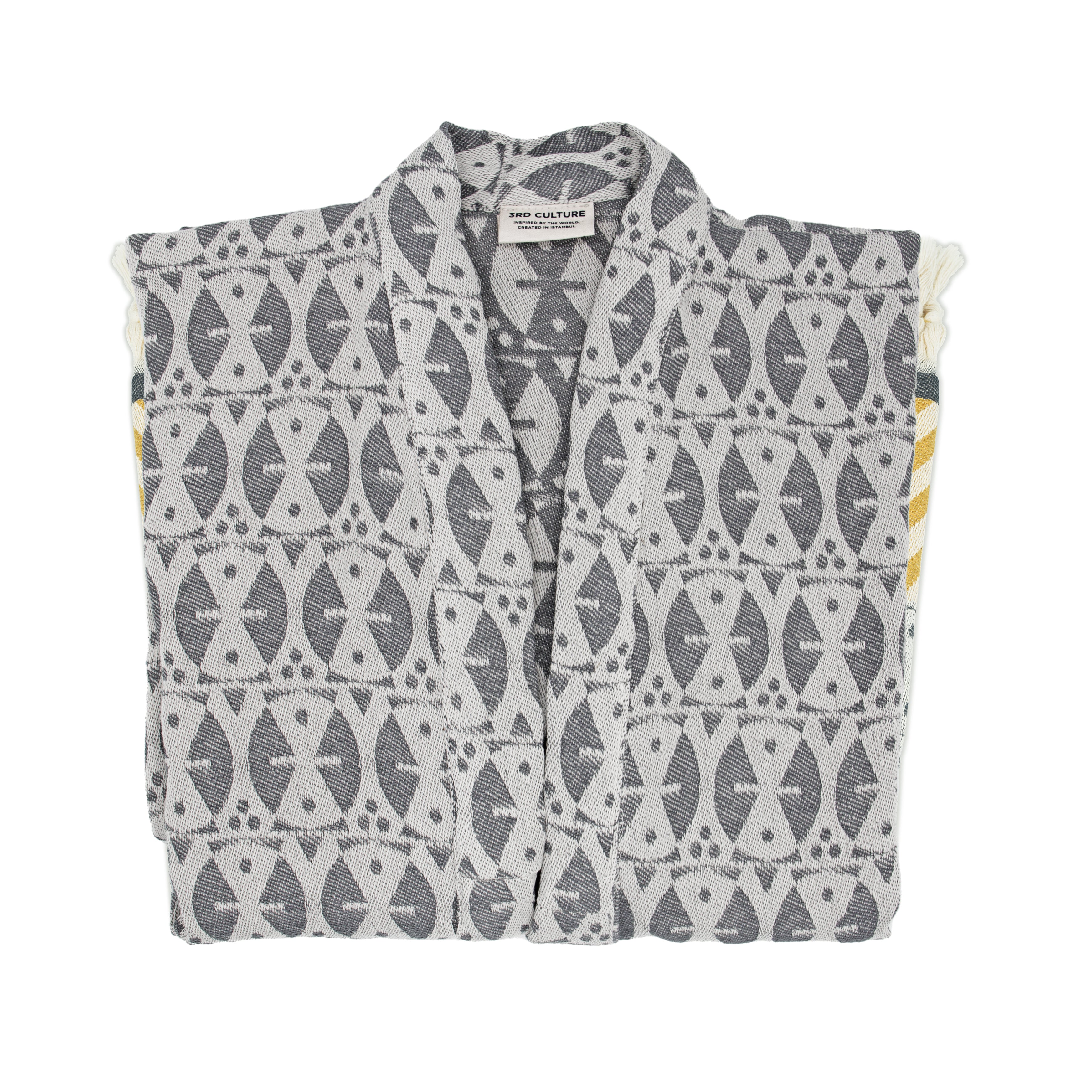 Gri & Hardal 'Adinkra' Kimono