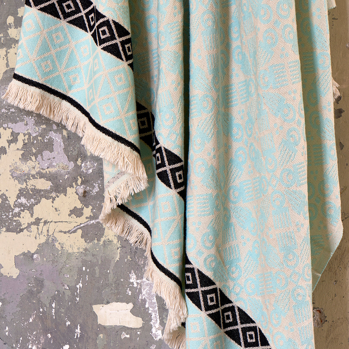 Aquamarine 'Duafe' Throw Blanket